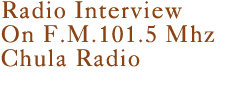 Radio Interview 101.5